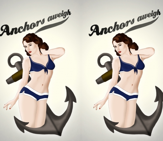 Anchors Aweigh - Classic Pin Up handyhüllen