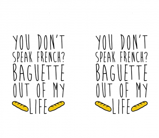 Baguette out of my life handyhüllen