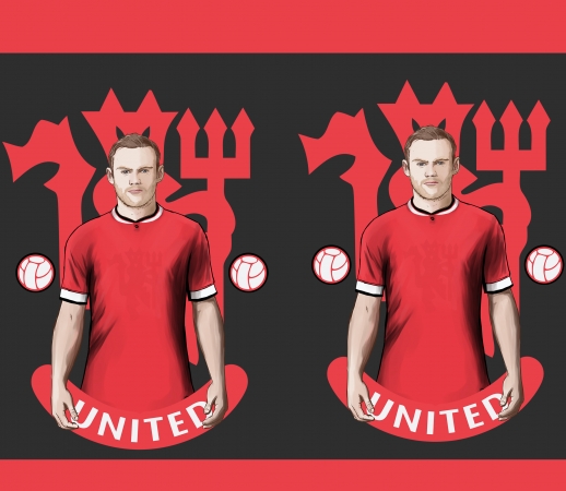 Football Stars: Red Devil Rooney ManU handyhüllen