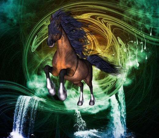 Horse with blue mane handyhüllen