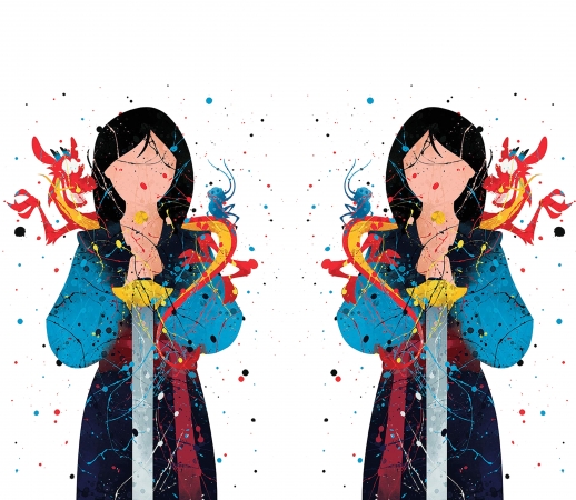 Mulan Princess Watercolor Decor handyhüllen