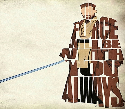 Obi Wan Kenobi Tipography Art handyhüllen