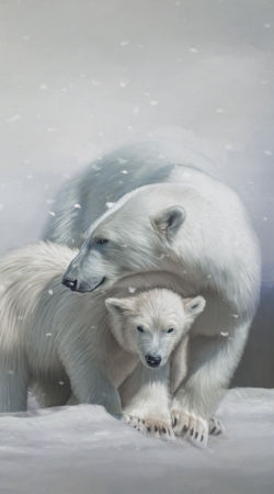 Polar bear family handyhüllen
