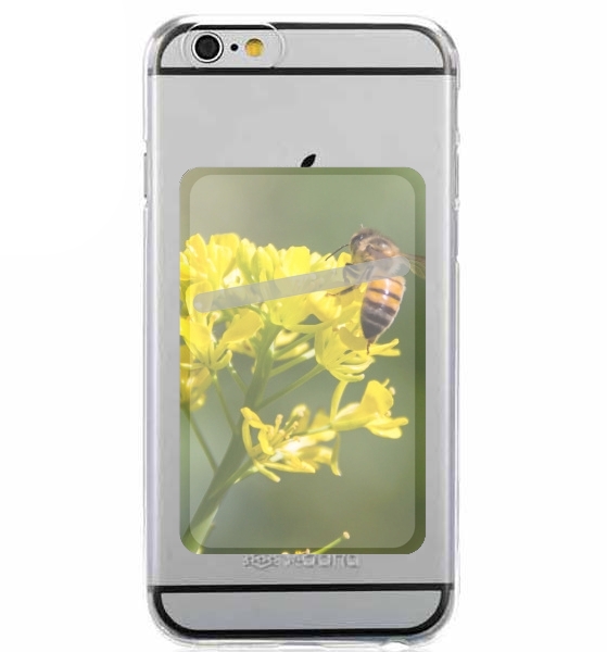 A bee in the yellow mustard flowers für Slot Card