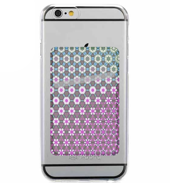Abstract bright floral geometric pattern teal pink white für Slot Card