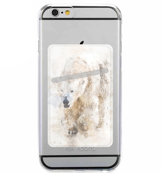 Abstract watercolor polar bear für Slot Card