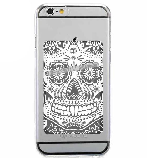 black and white sugar skull für Slot Card