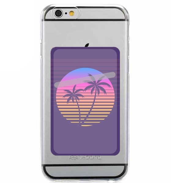Classic retro 80s style tropical sunset für Slot Card