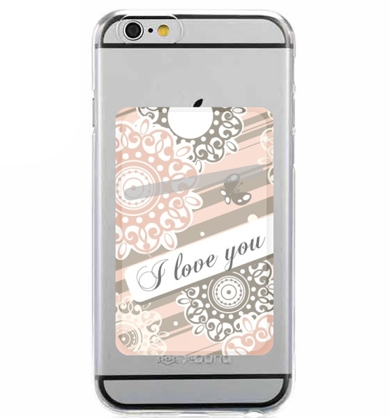 Flower Pastel I love you für Slot Card