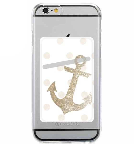 Glitter Anchor and dots in gold für Slot Card