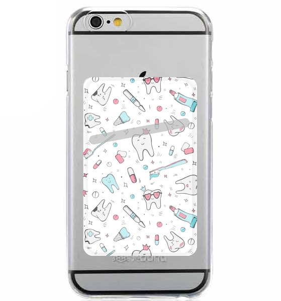 Seamless dental pattern with teeth toothpaste für Slot Card