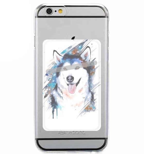  siberian husky watercolor für Slot Card