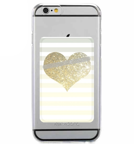 Sunny Gold Glitter Heart für Slot Card