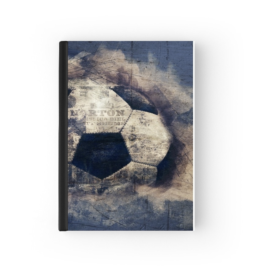 Abstract Blue Grunge Soccer für Passhülle