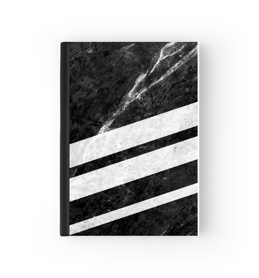 Black Striped Marble für Passhülle