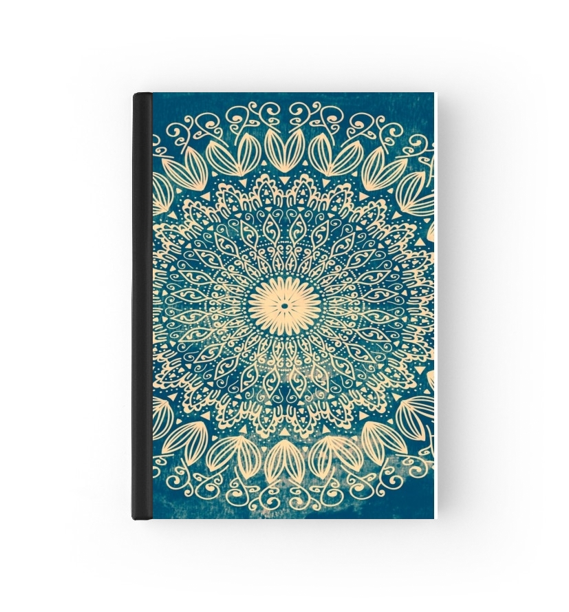 Blue Organic boho mandala für Passhülle