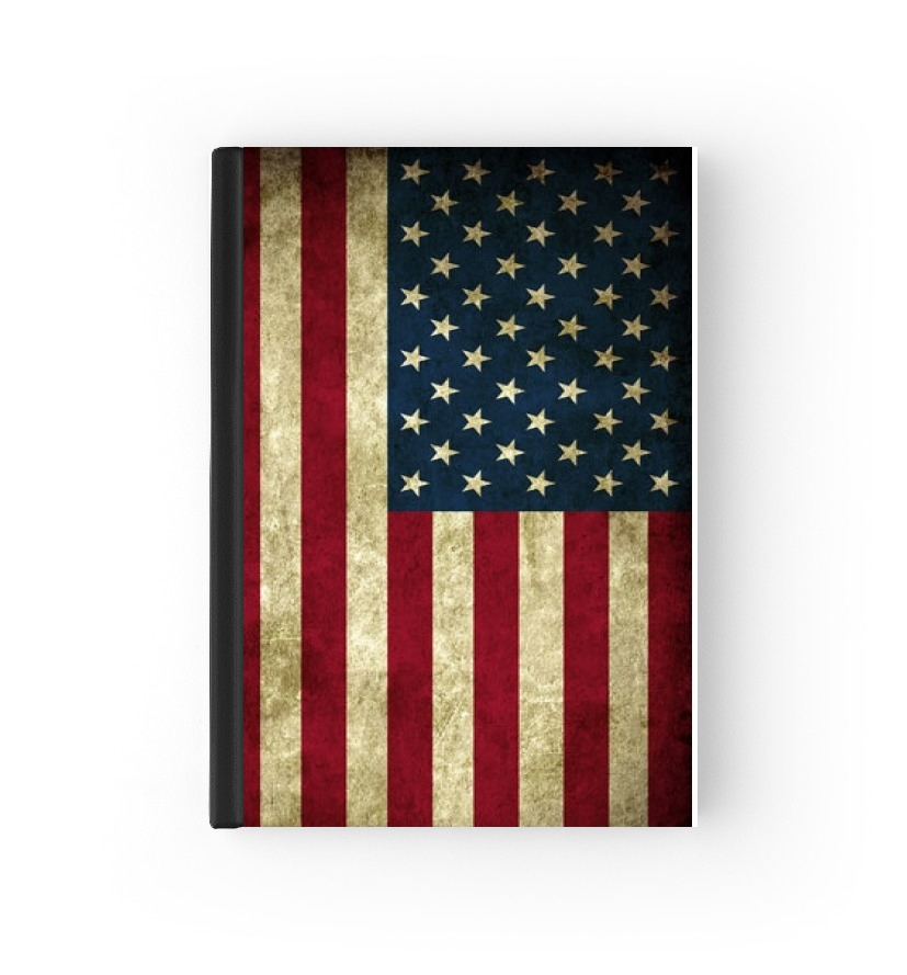 Vintage Flagge USA für Passhülle