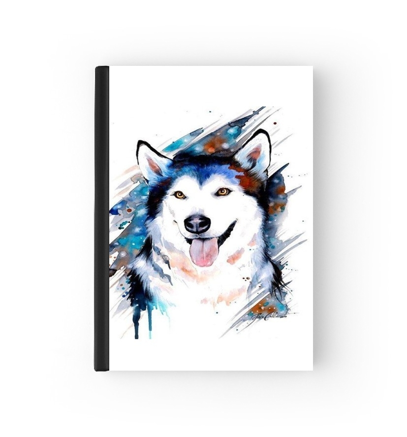  siberian husky watercolor für Passhülle