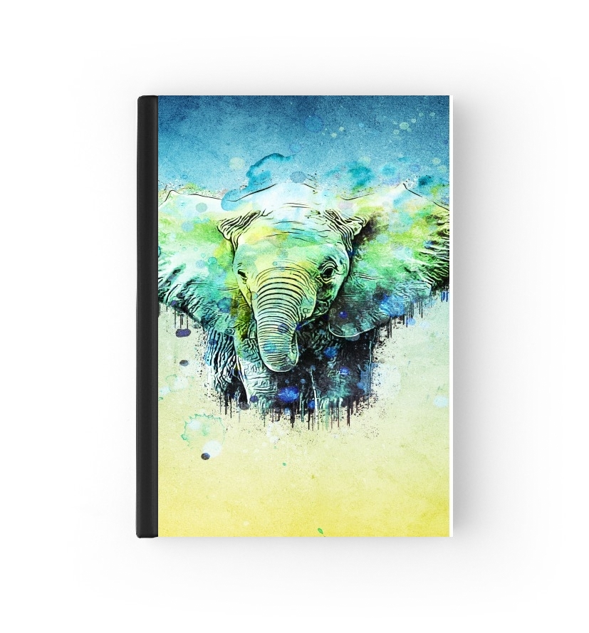 watercolor elephant für Passhülle