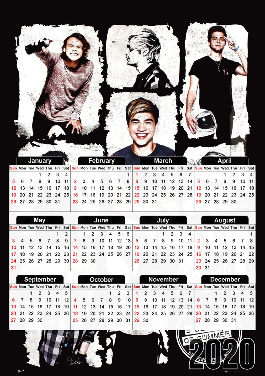 5 seconds of summer für A3 Fotokalender 30x43cm