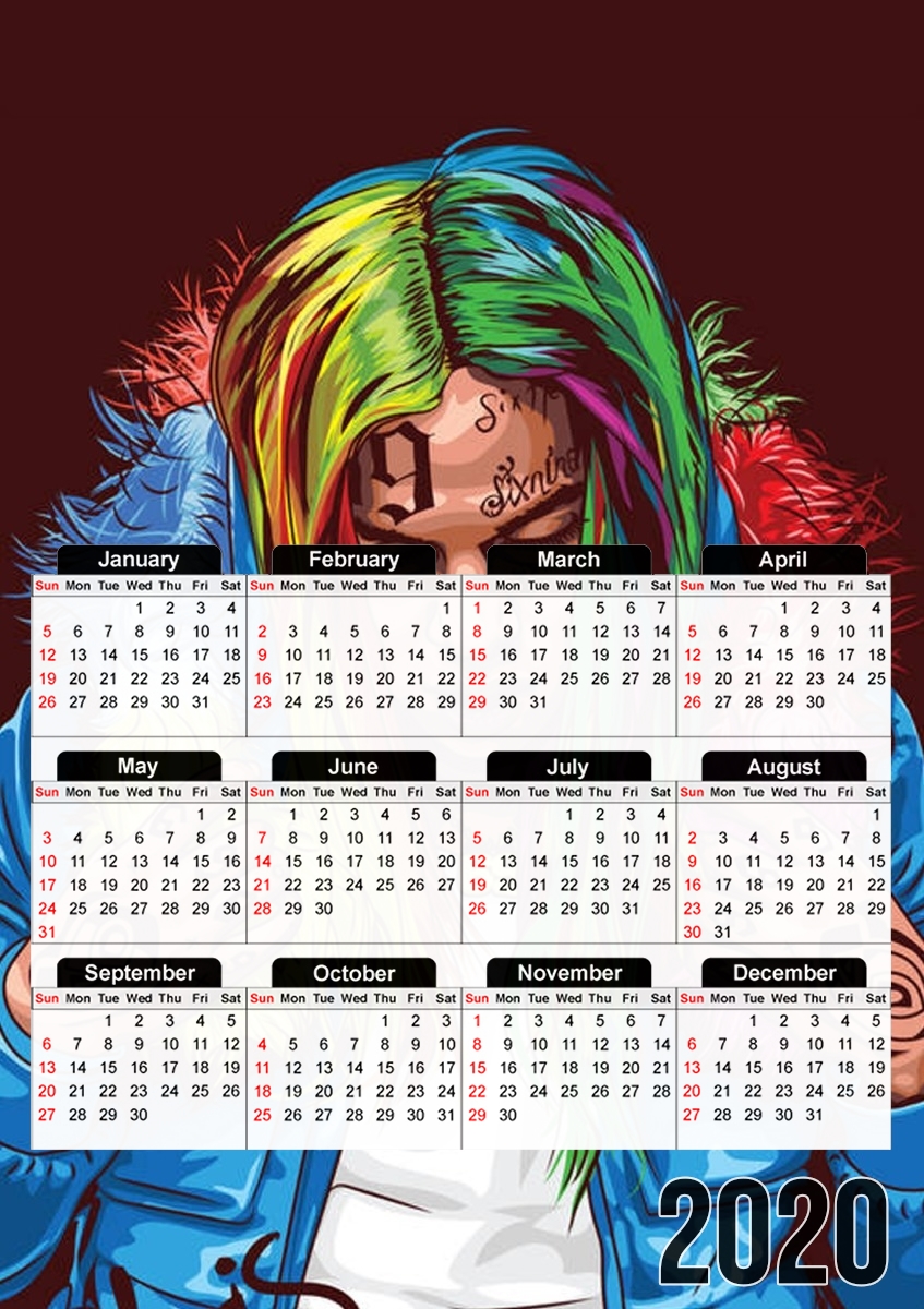 6ix9ine für A3 Fotokalender 30x43cm