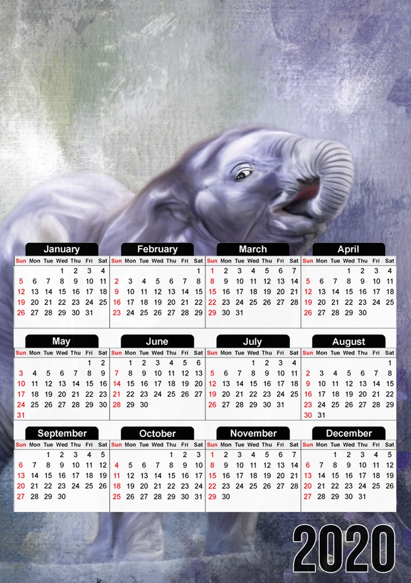 A cute baby elephant für A3 Fotokalender 30x43cm