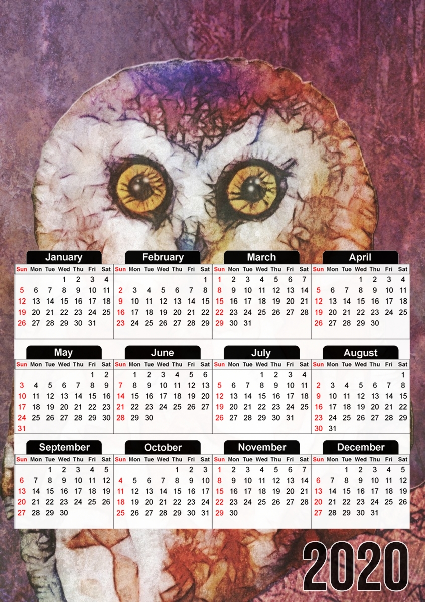 abstract cute owl für A3 Fotokalender 30x43cm