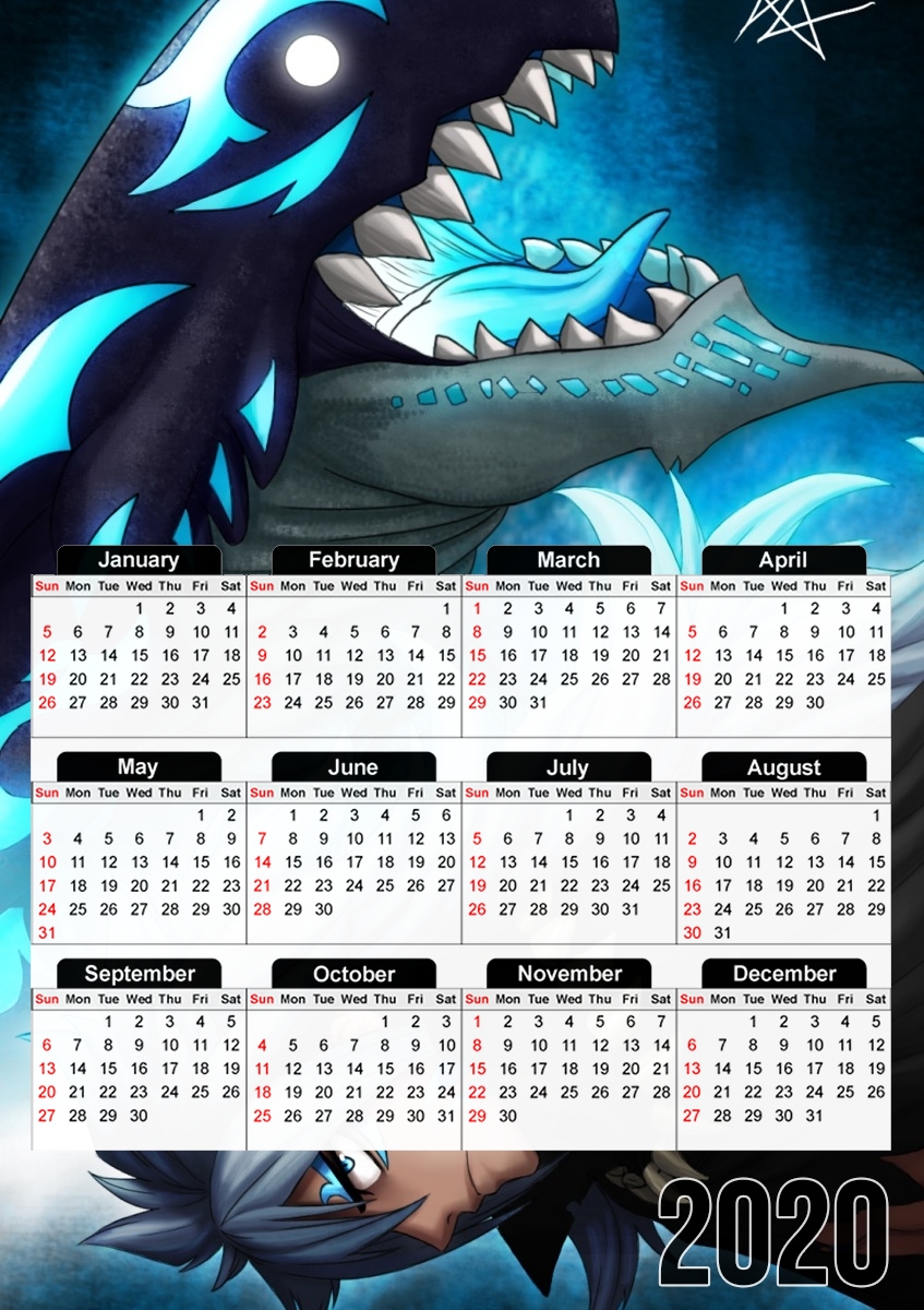 Acnalogia Fairy Tail Dragon für A3 Fotokalender 30x43cm