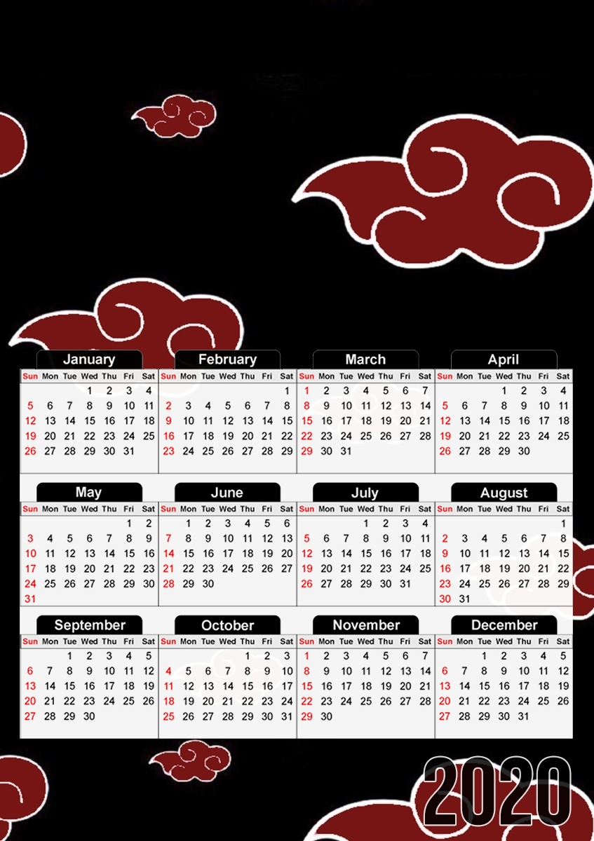 Akatsuki Cloud REd für A3 Fotokalender 30x43cm