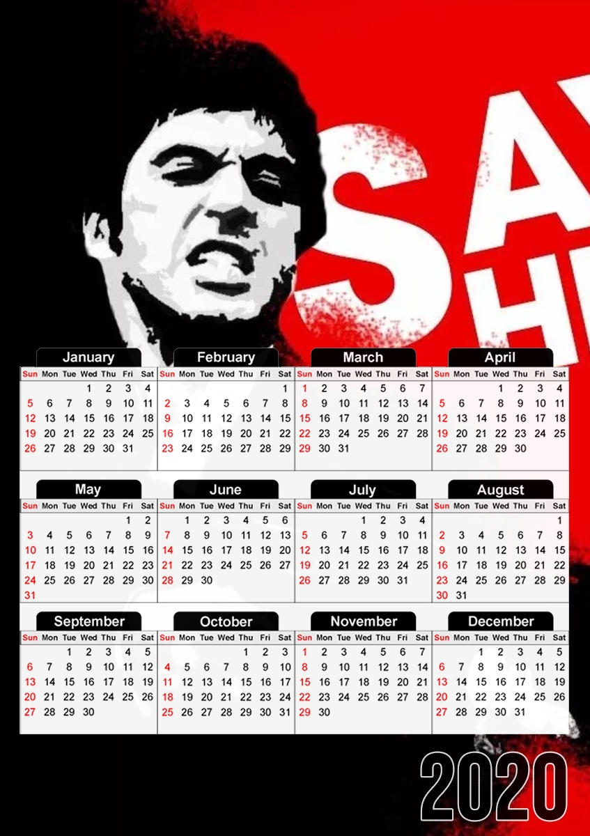 Al Pacino Say hello to my friend für A3 Fotokalender 30x43cm