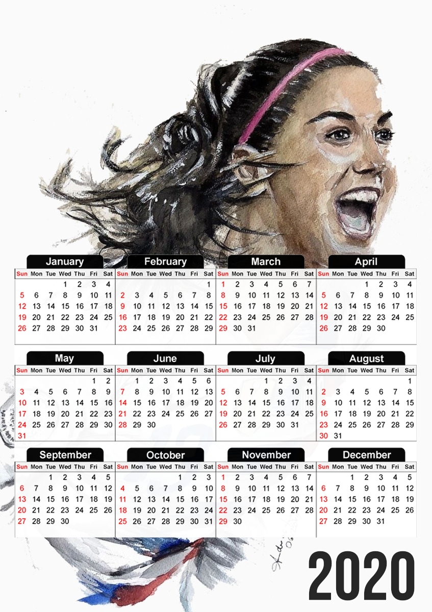 Alex Morgan Usa Art für A3 Fotokalender 30x43cm