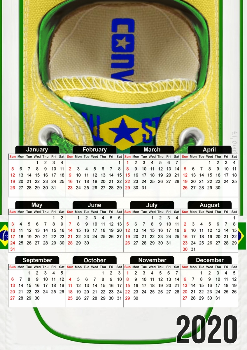 All Star Basket shoes Brazil für A3 Fotokalender 30x43cm