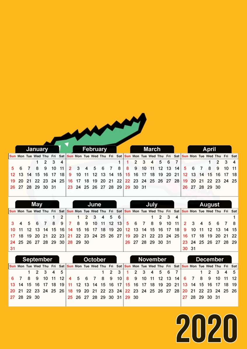 alligator crocodile lacoste für A3 Fotokalender 30x43cm