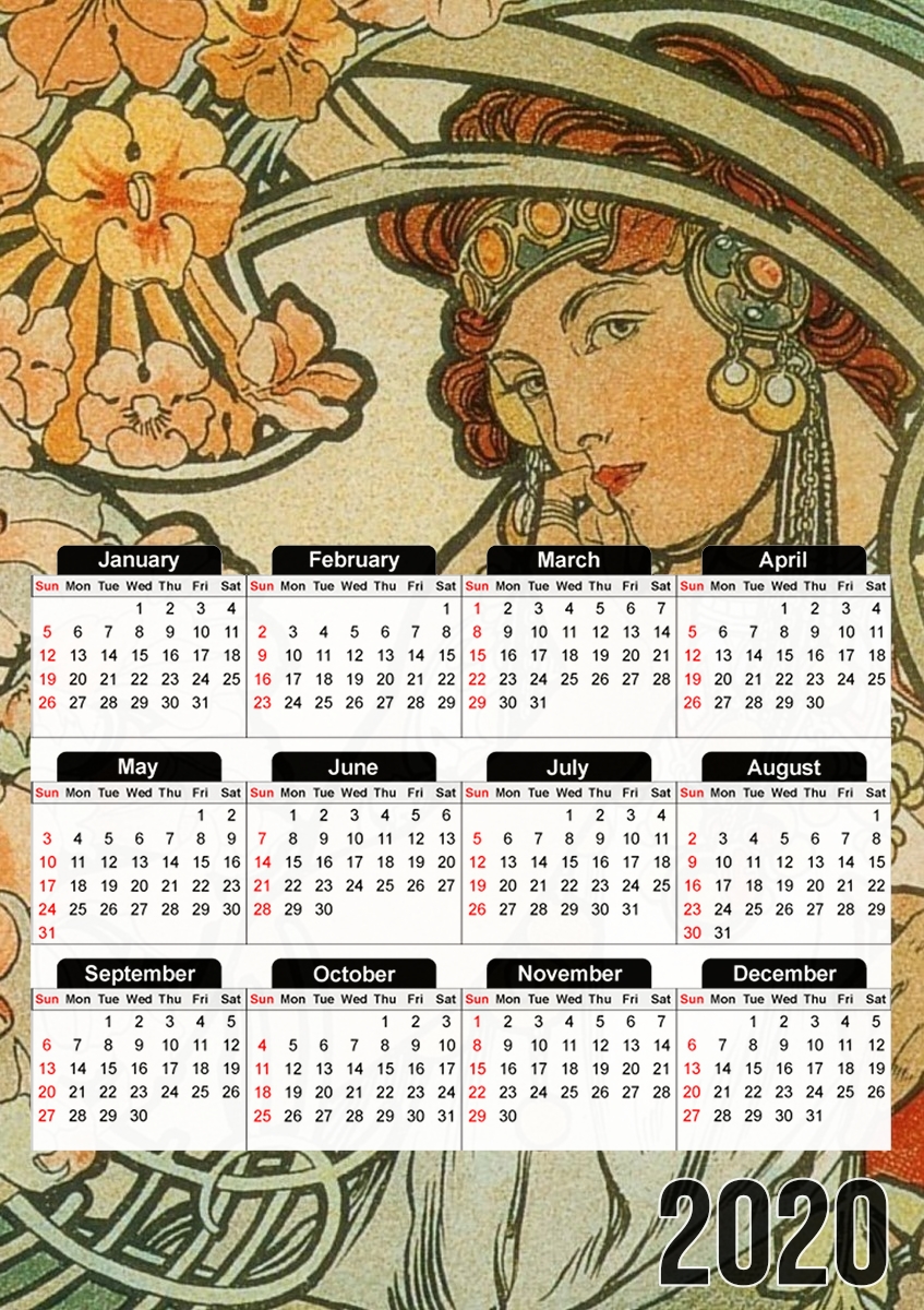 Alphons Mucha für A3 Fotokalender 30x43cm