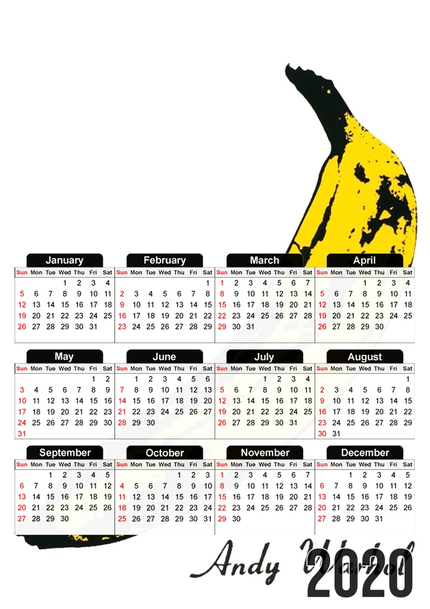 Andy Warhol Banana für A3 Fotokalender 30x43cm