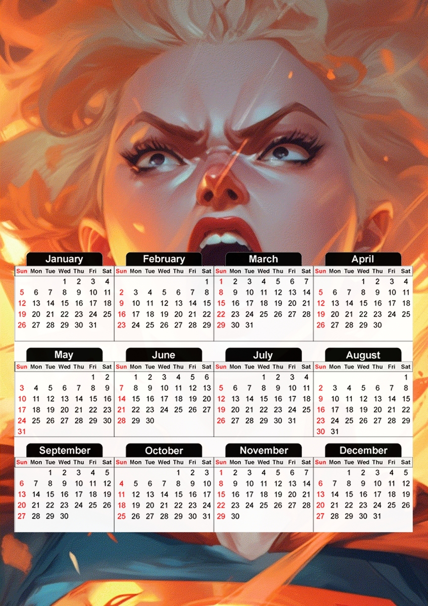 Angry Girl für A3 Fotokalender 30x43cm