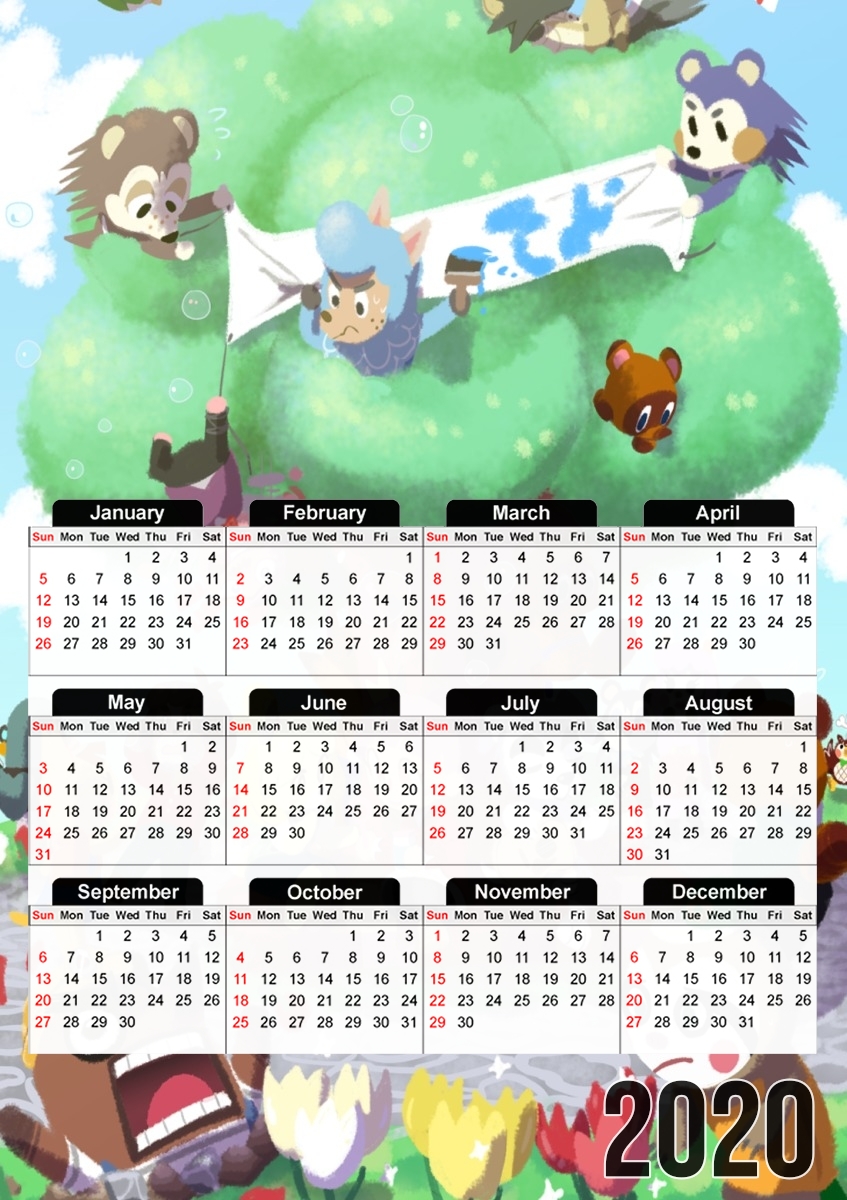 Animal Crossing Artwork Fan für A3 Fotokalender 30x43cm