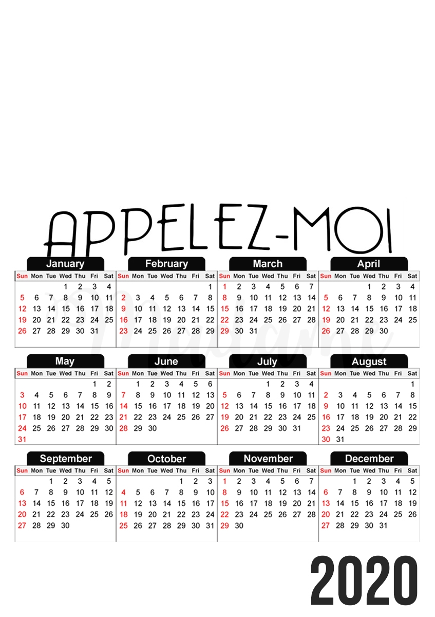 Appelez moi madame für A3 Fotokalender 30x43cm