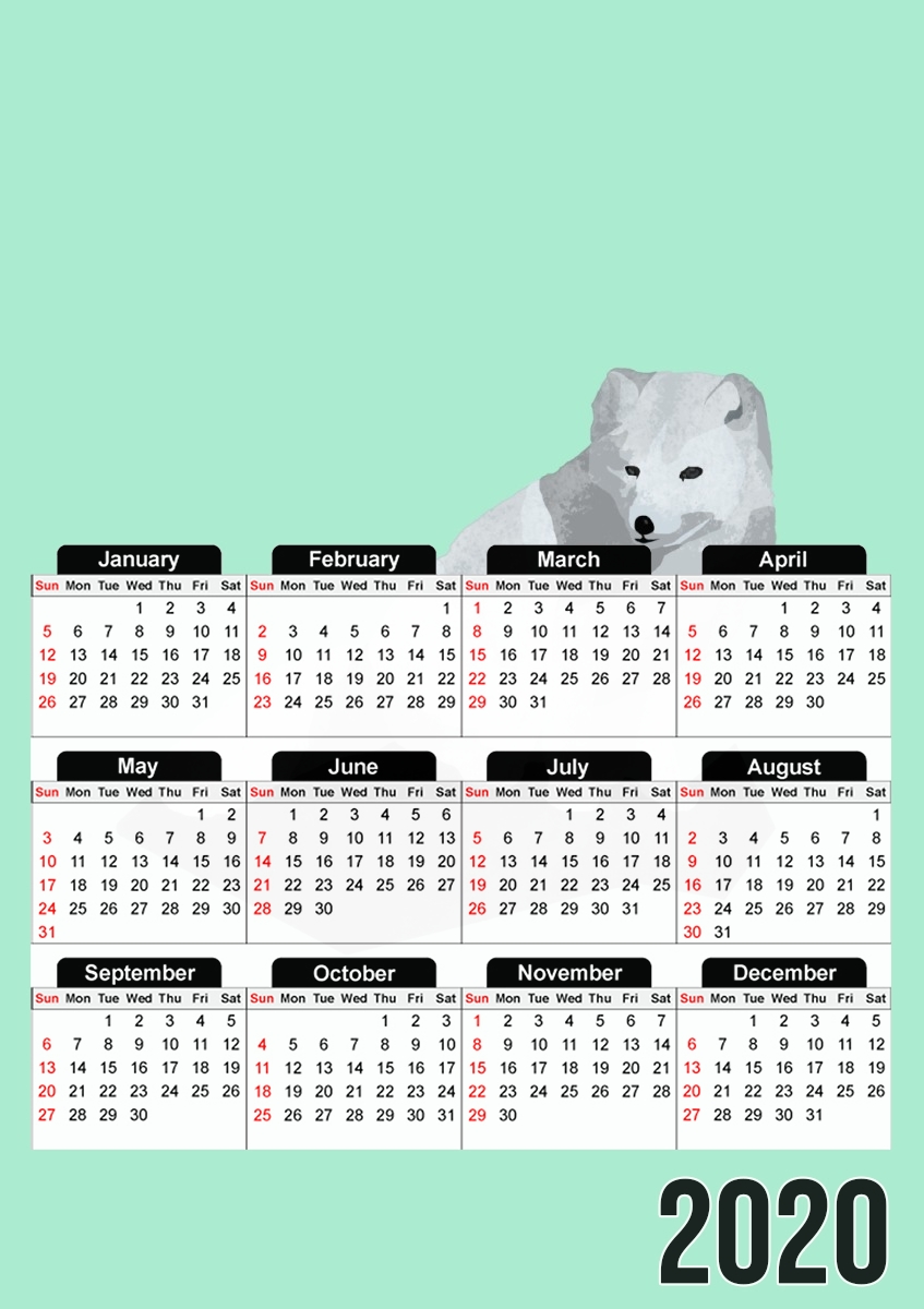 Arctic Fox für A3 Fotokalender 30x43cm