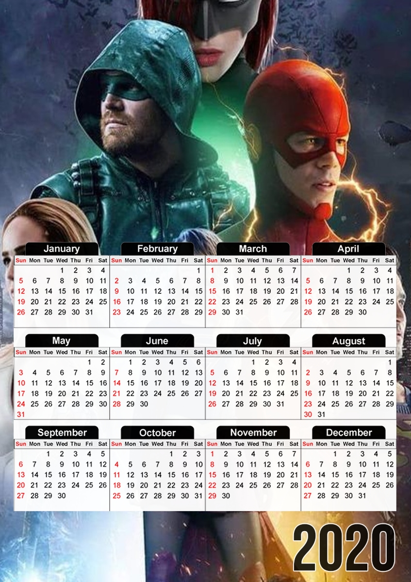 Arrowverse fanart poster für A3 Fotokalender 30x43cm