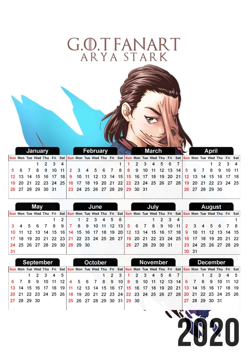 Arya Stark für A3 Fotokalender 30x43cm