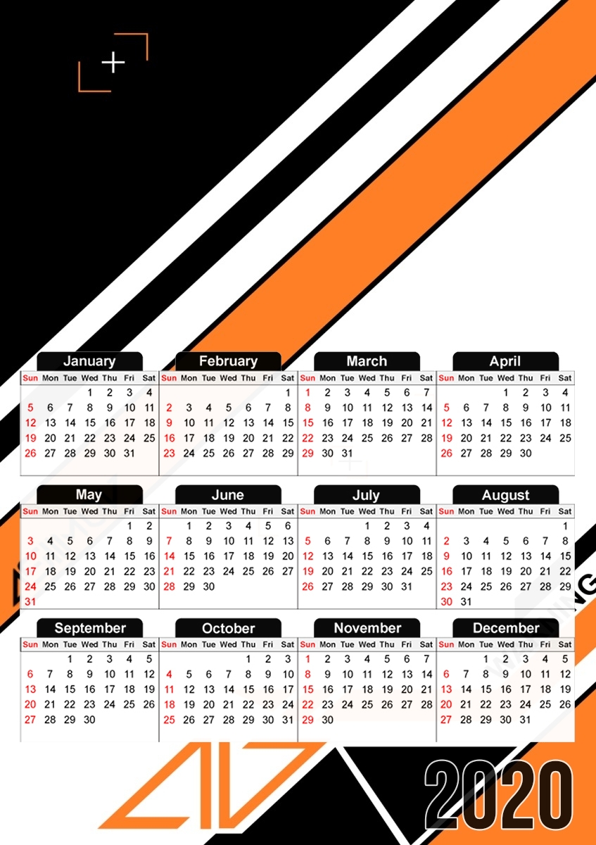 Asiimov Counter Strike Weapon für A3 Fotokalender 30x43cm