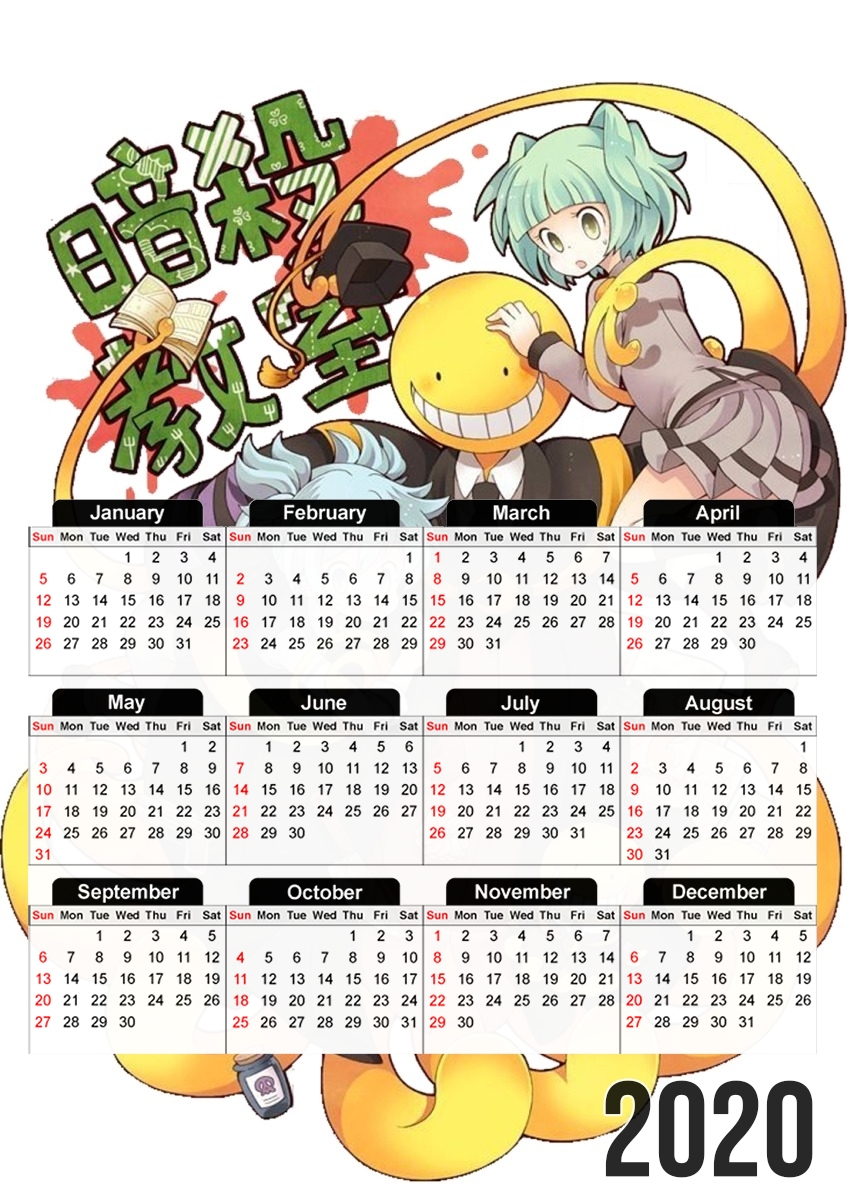 Assassination Classroom Koro-sensei für A3 Fotokalender 30x43cm