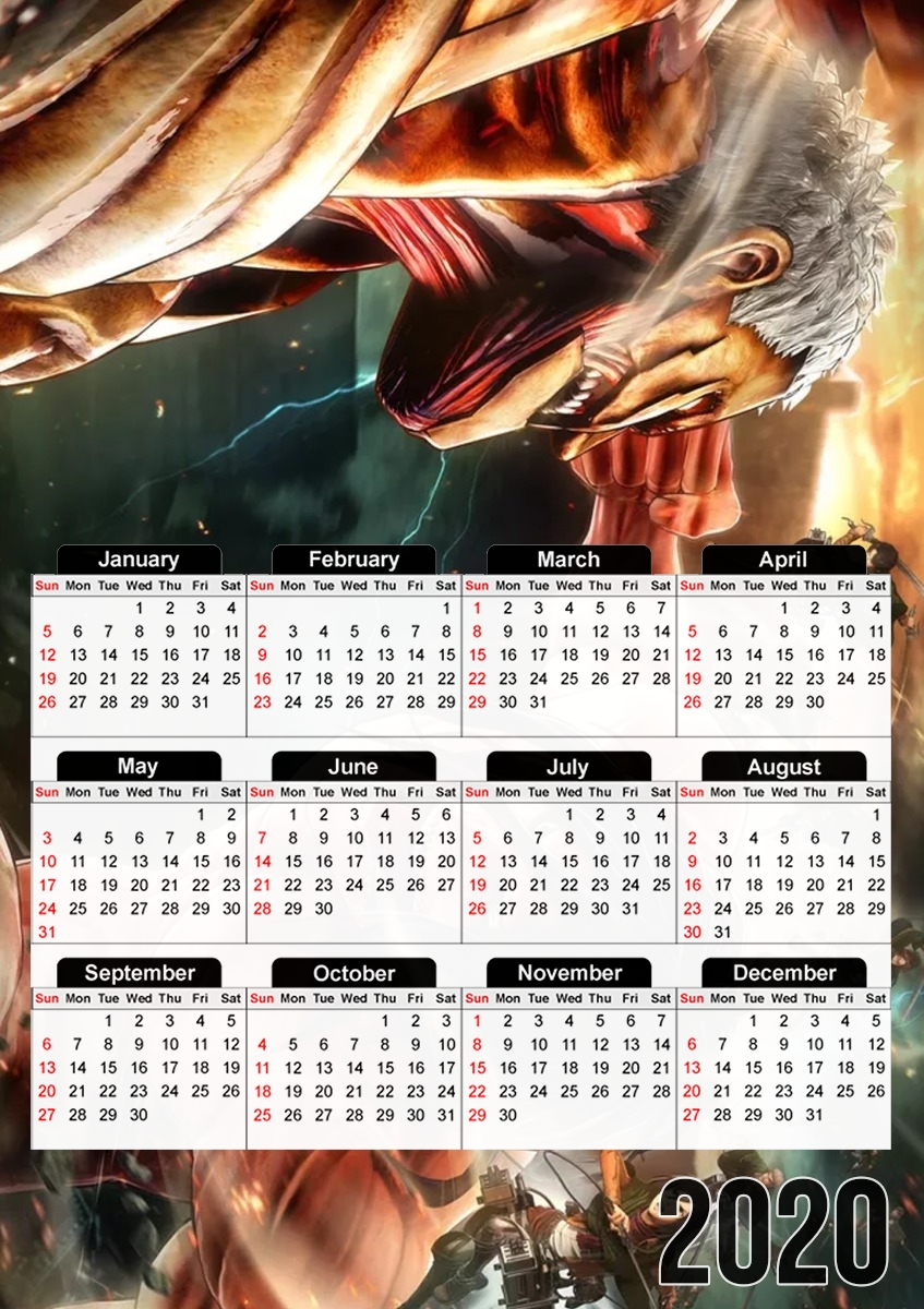 Attack on titan - Shingeki no Kyojin für A3 Fotokalender 30x43cm