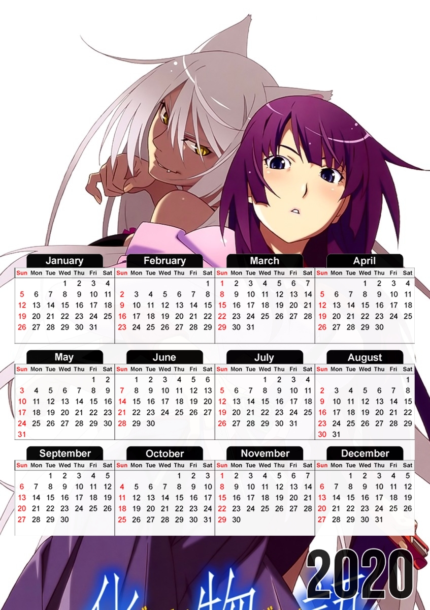 bakemonogatari für A3 Fotokalender 30x43cm