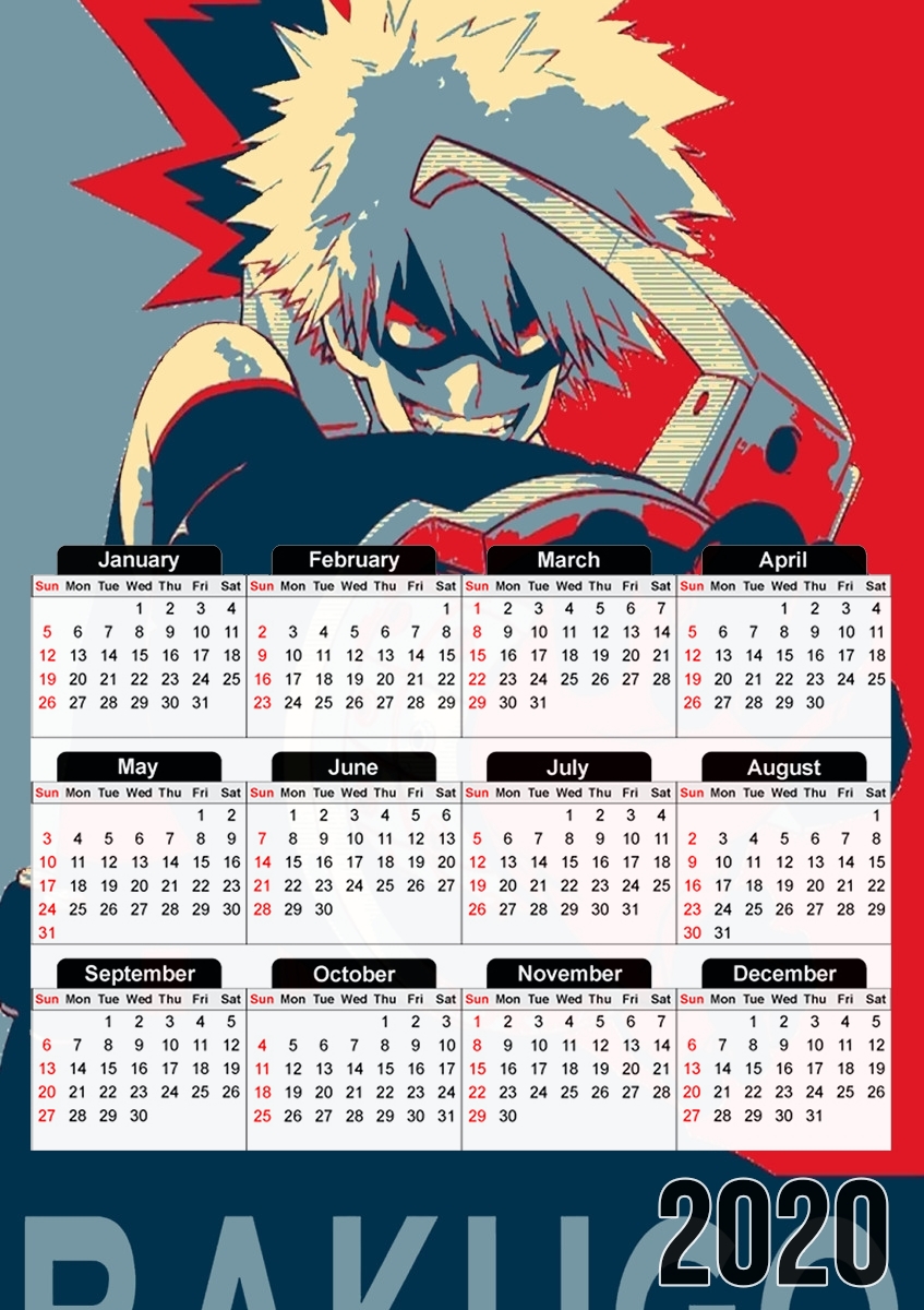 Bakugo Katsuki propaganda art für A3 Fotokalender 30x43cm