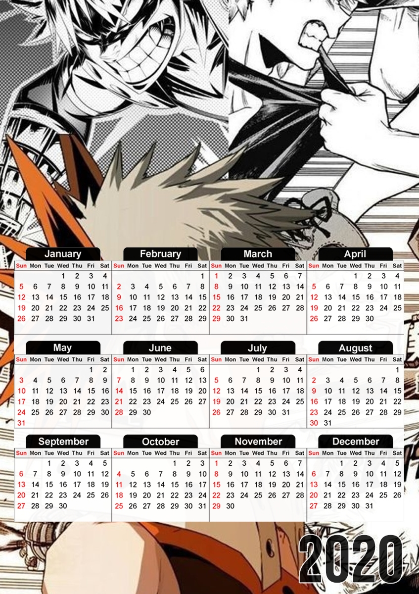 Bakugou My hero Academia für A3 Fotokalender 30x43cm