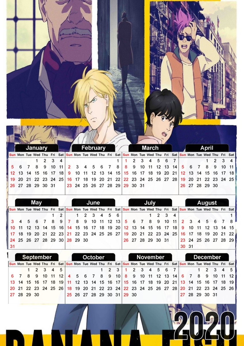 Banana Fish FanArt für A3 Fotokalender 30x43cm