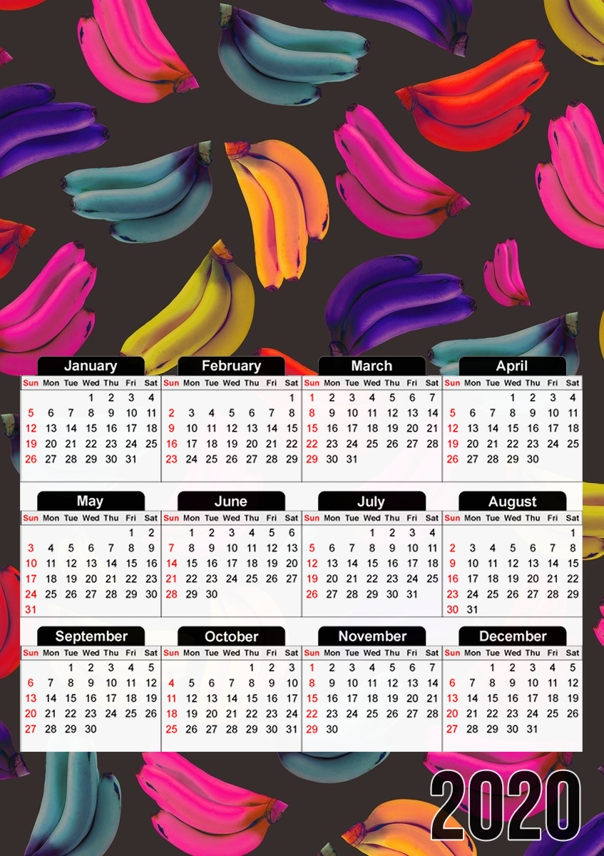 Bananas  Coloridas für A3 Fotokalender 30x43cm