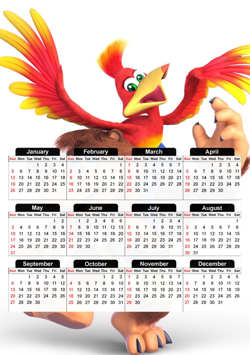 banjo kazooie für A3 Fotokalender 30x43cm